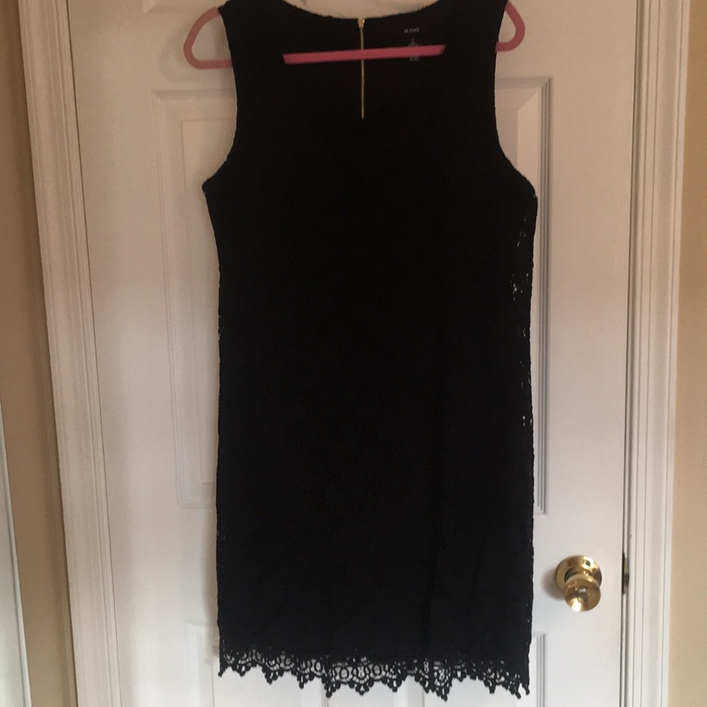 Alfani black crochet lace dress